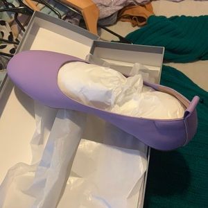 NWT Everlane never worn lavender day glove slip on flat shoes